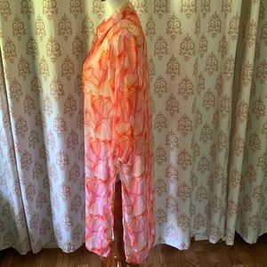 APNY long flowing button down Blouse Split Tails M